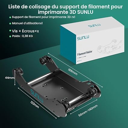 Support de filament extensible
