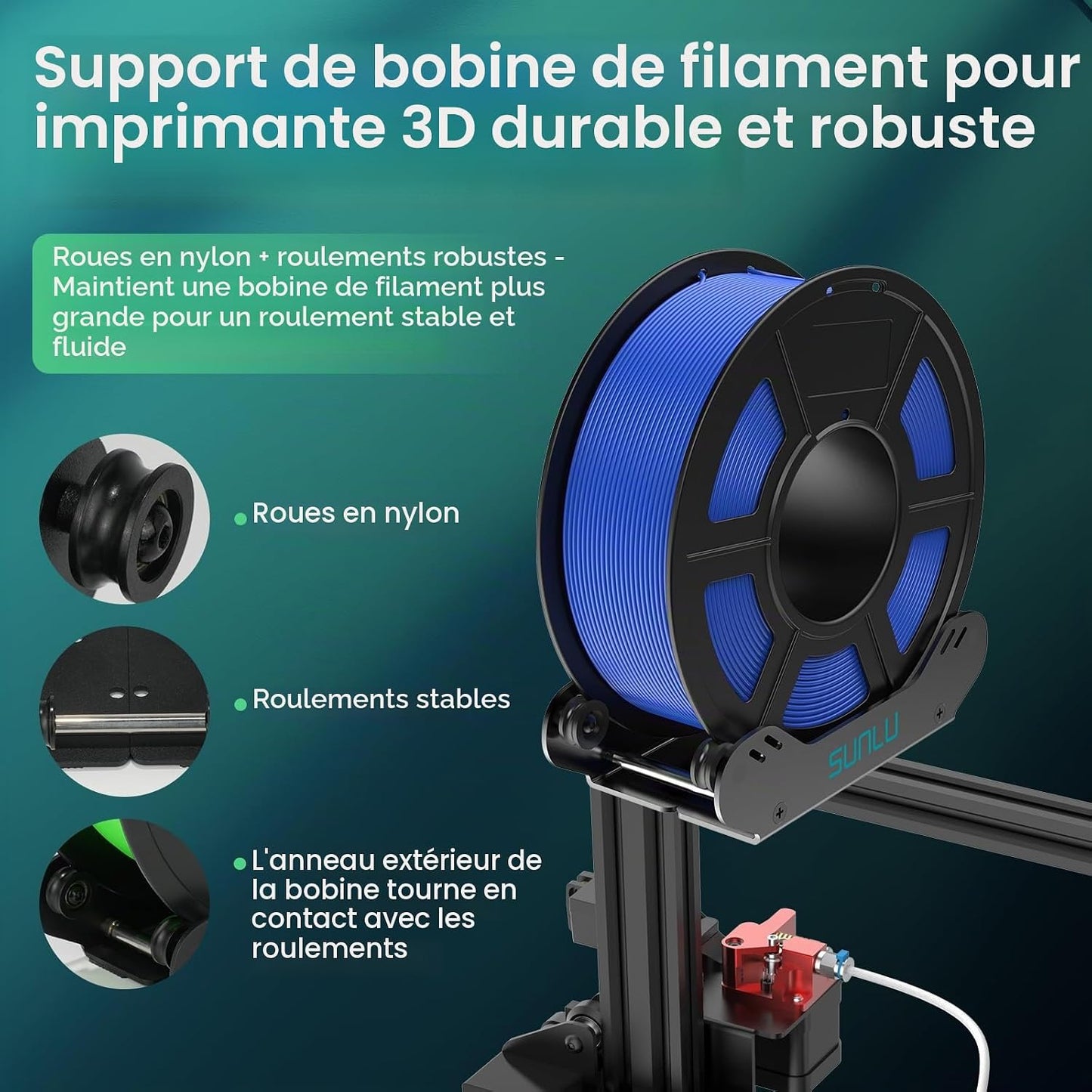 Support de filament extensible